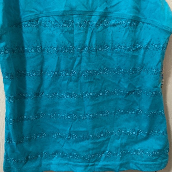 Triple Flip Turquoise Summer Printed Tank Top - Picture 3 of 5